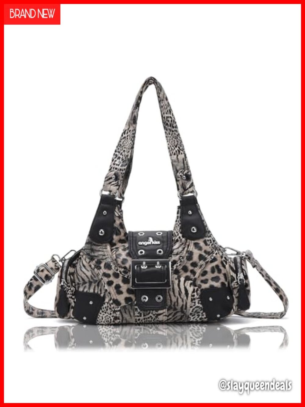 Vegan PU Leather Hobo Shoulder Bag Multi-Pocket Crossbody Tote